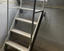 In ground storm shelter stairs 
